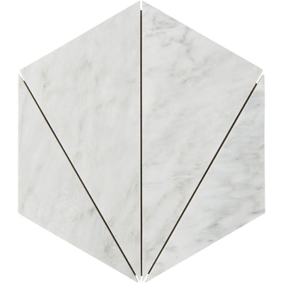 Pietra Gris Colosseum Hexagon Mosaic 12X12 Light Grey Honed