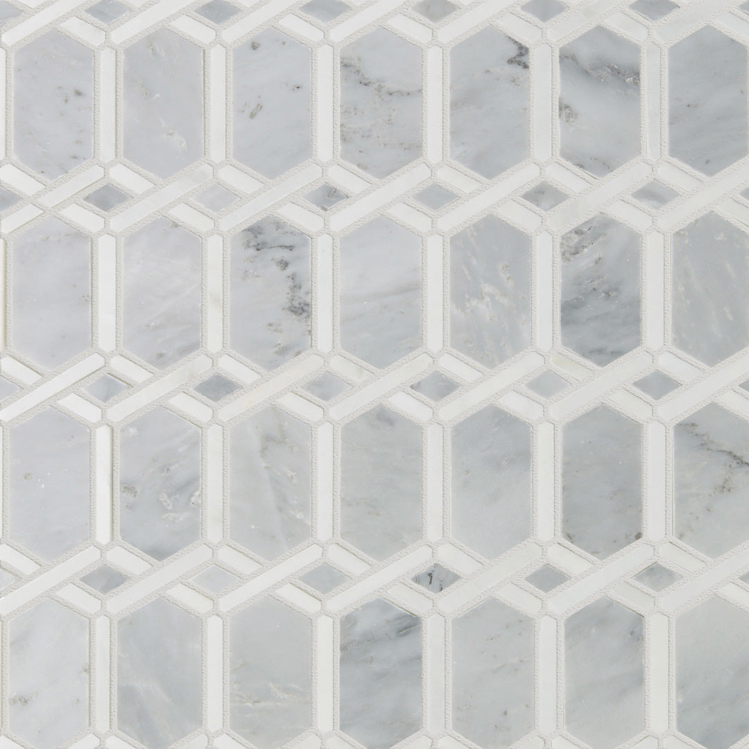 Pietra Gris Normandy Mosaic 12X12 Light Grey Honed