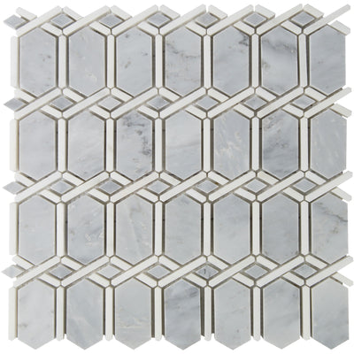 Pietra Gris Normandy Mosaic 12X12 Light Grey Honed