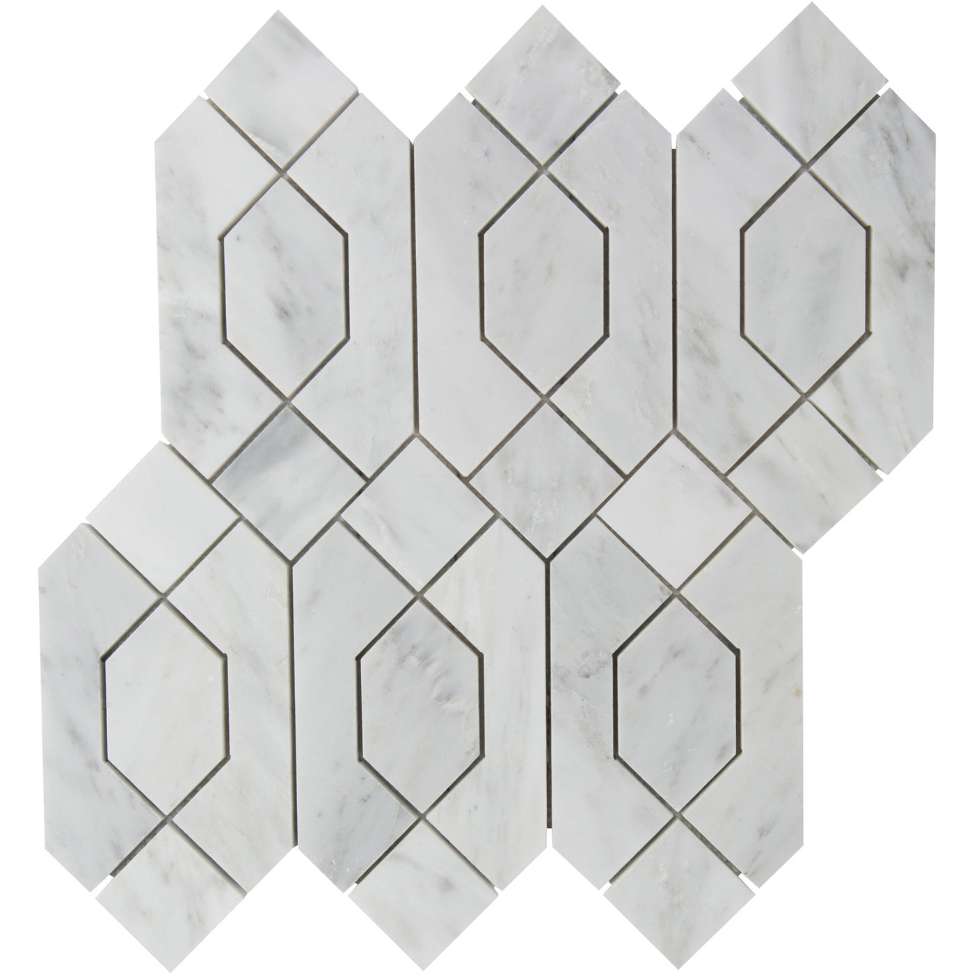 Pietra Gris Pantheon Mosaic 12X13 Light Grey Honed