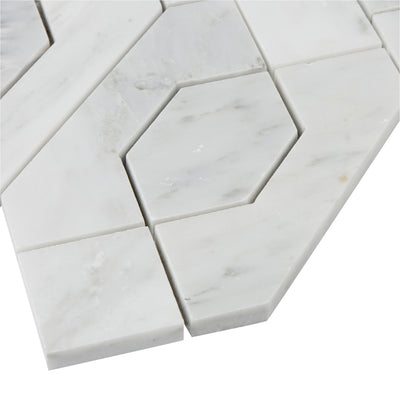 Pietra Gris Pantheon Mosaic 12X13 Light Grey Honed