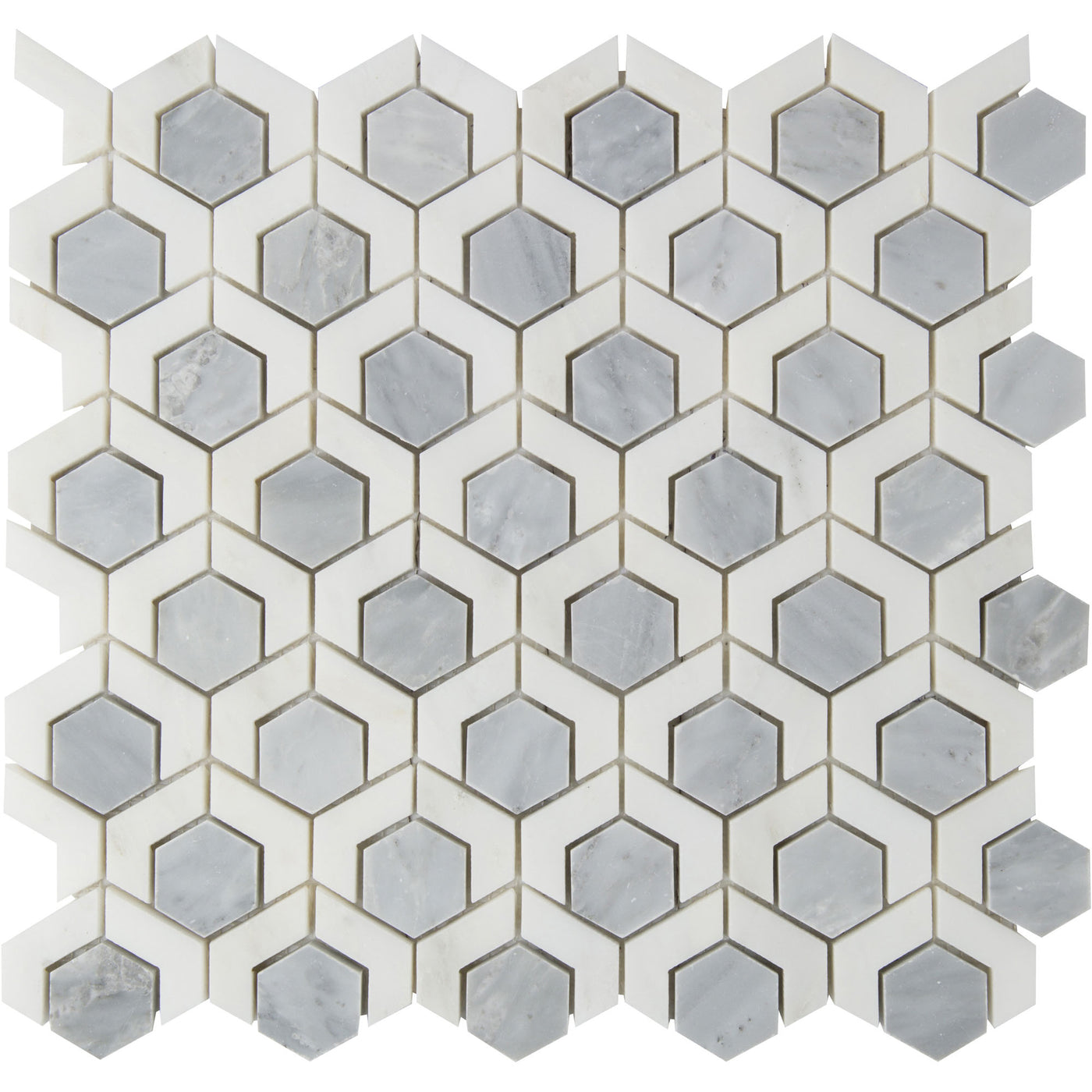 Pietra Gris Siena Mosaic 12X12 Light Grey Honed