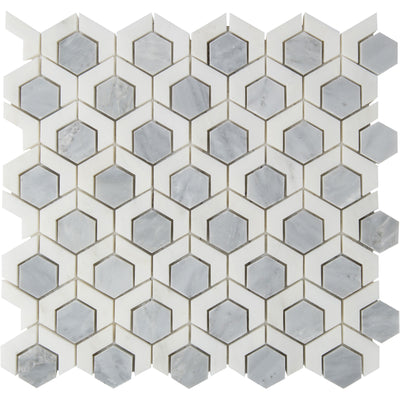 Pietra Gris Siena Mosaic 12X12 Light Grey Honed