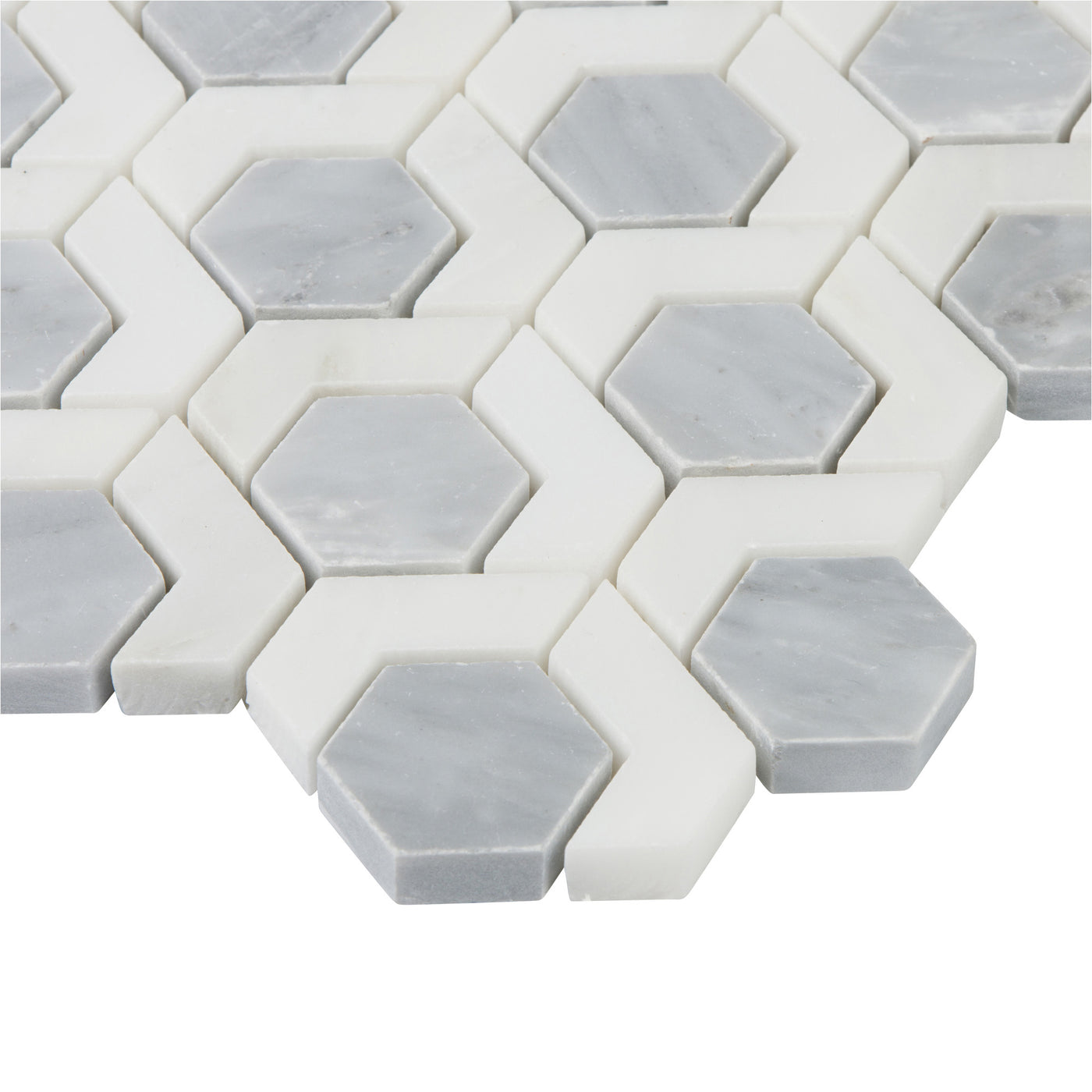 Pietra Gris Siena Mosaic 12X12 Light Grey Honed