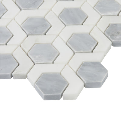 Pietra Gris Siena Mosaic 12X12 Light Grey Honed