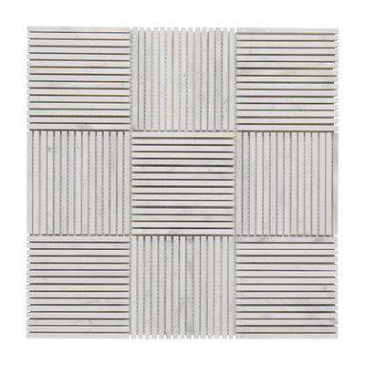 Pietra Gris Sorrento Mosaic 12X12 Light Grey Honed