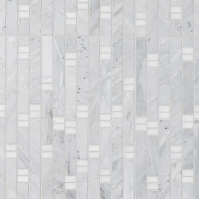 Pietra Gris Tivoli Mosaic 12X12 Light Grey Honed
