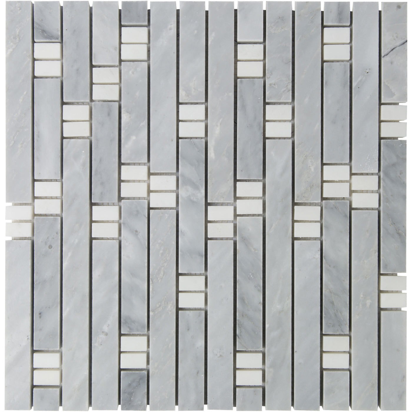 Pietra Gris Tivoli Mosaic 12X12 Light Grey Honed