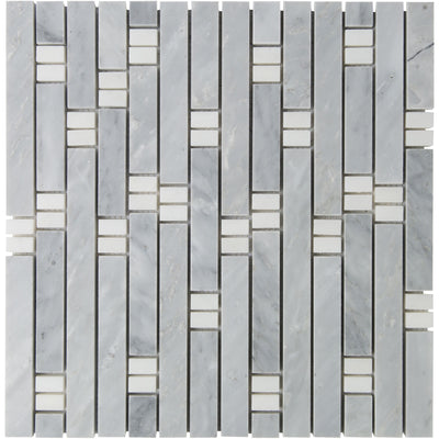 Pietra Gris Tivoli Mosaic 12X12 Light Grey Honed