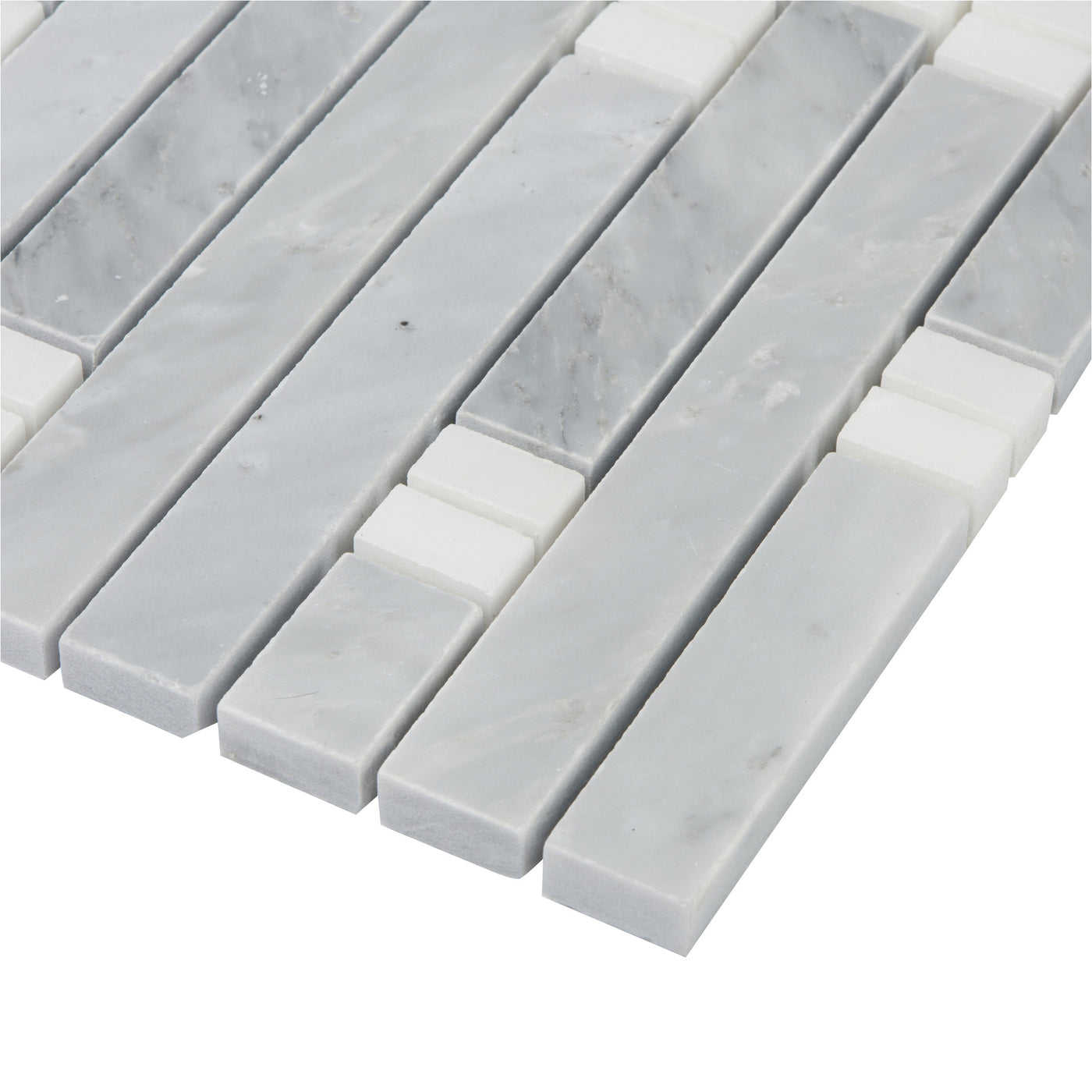 Pietra Gris Tivoli Mosaic 12X12 Light Grey Honed