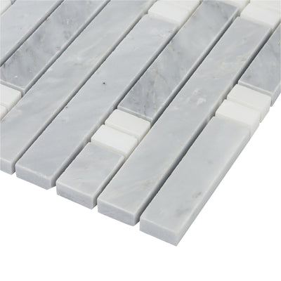 Pietra Gris Tivoli Mosaic 12X12 Light Grey Honed