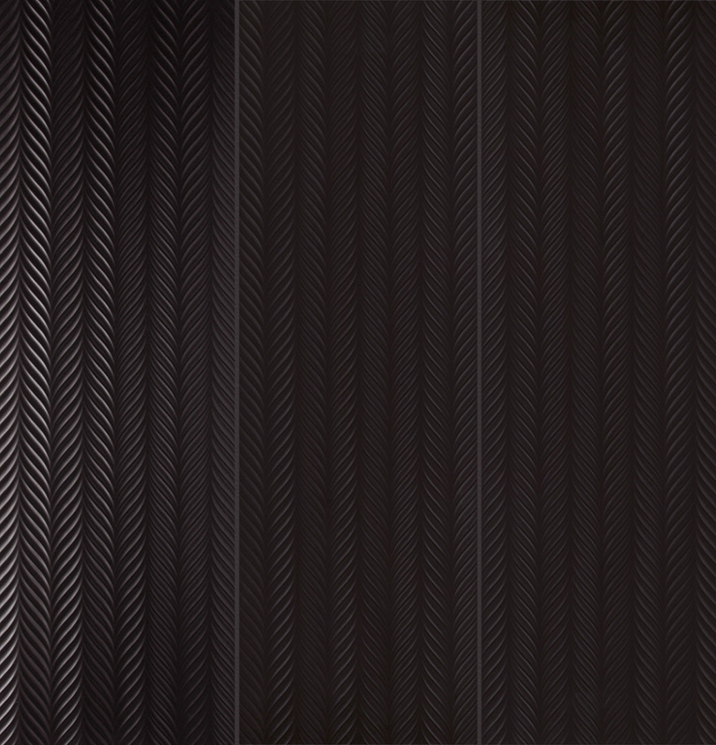 Pop Culture Plume Rectangle 16X48 Black Matte