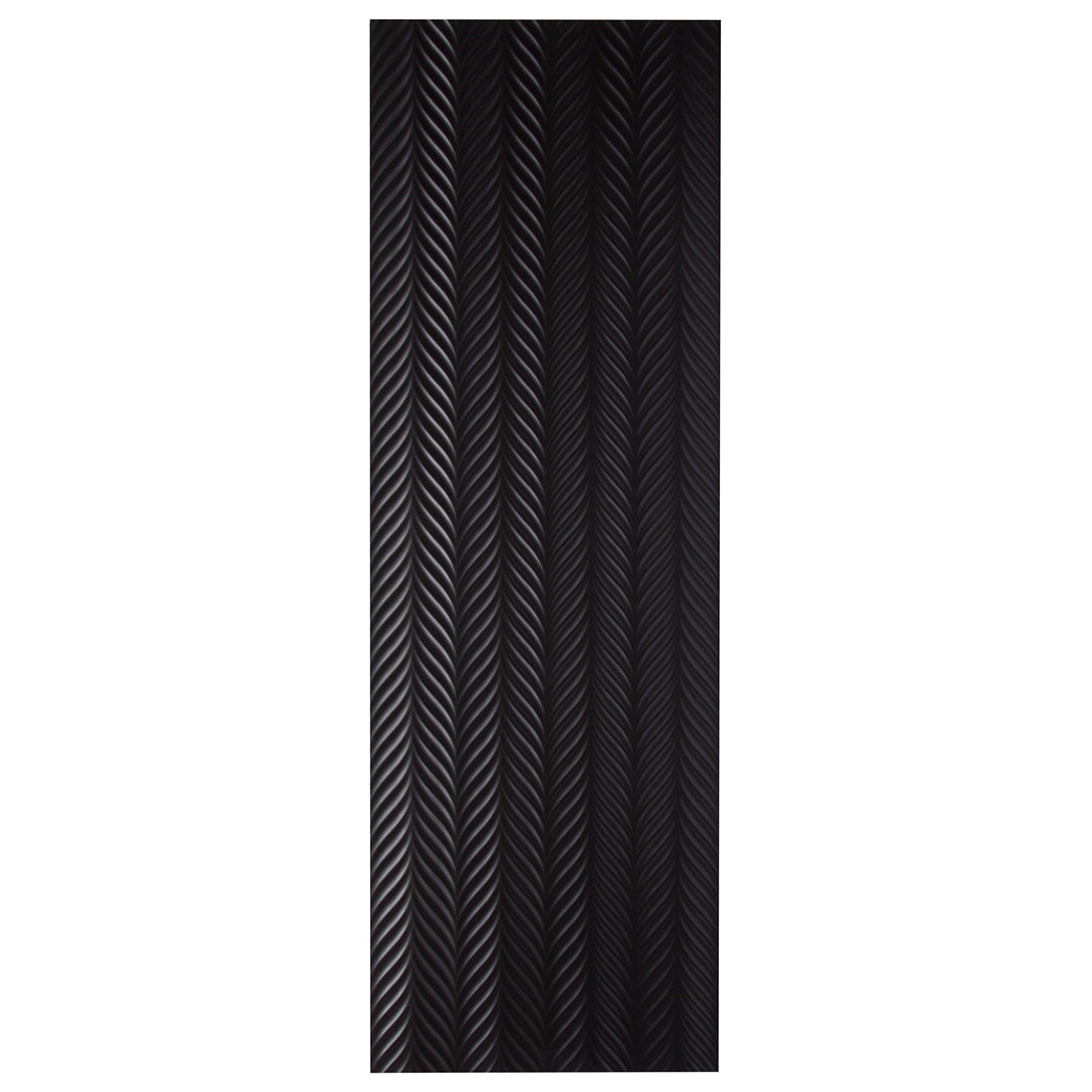 Pop Culture Plume Rectangle 16X48 Black Matte
