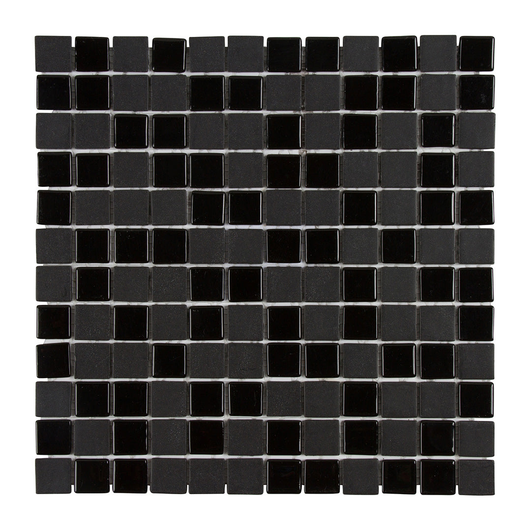 Pop Culture Square Mosaic 12X12 Black Textured