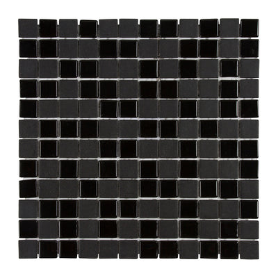 Pop Culture Square Mosaic 12X12 Black Textured