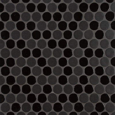 Pop Culture Circle Mosaic 12X12 Black Textured