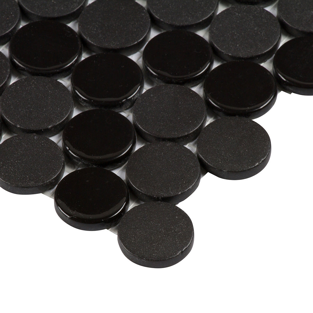 Pop Culture Circle Mosaic 12X12 Black Textured