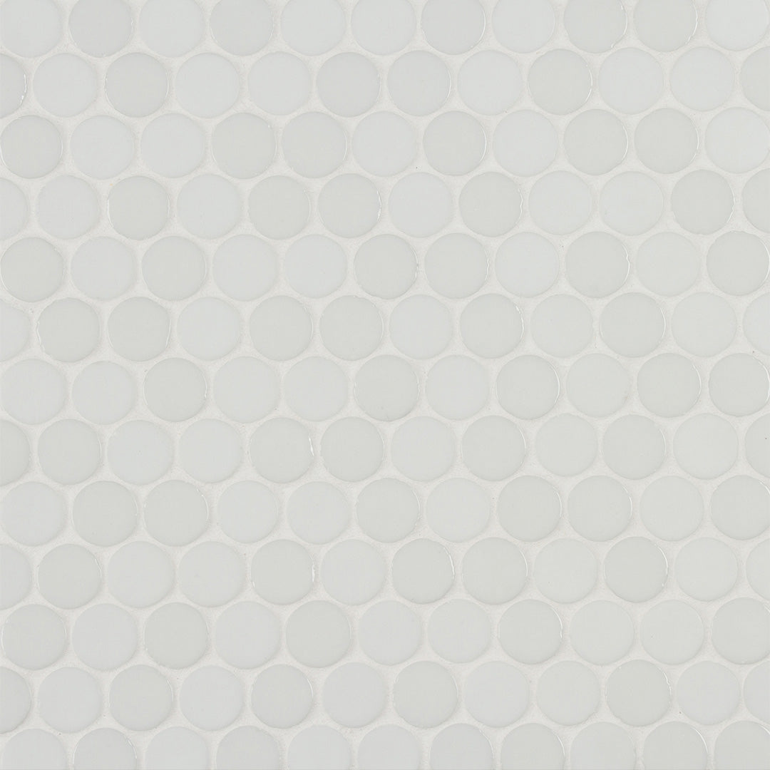 Pop Culture Circle Mosaic 12X12 White Textured