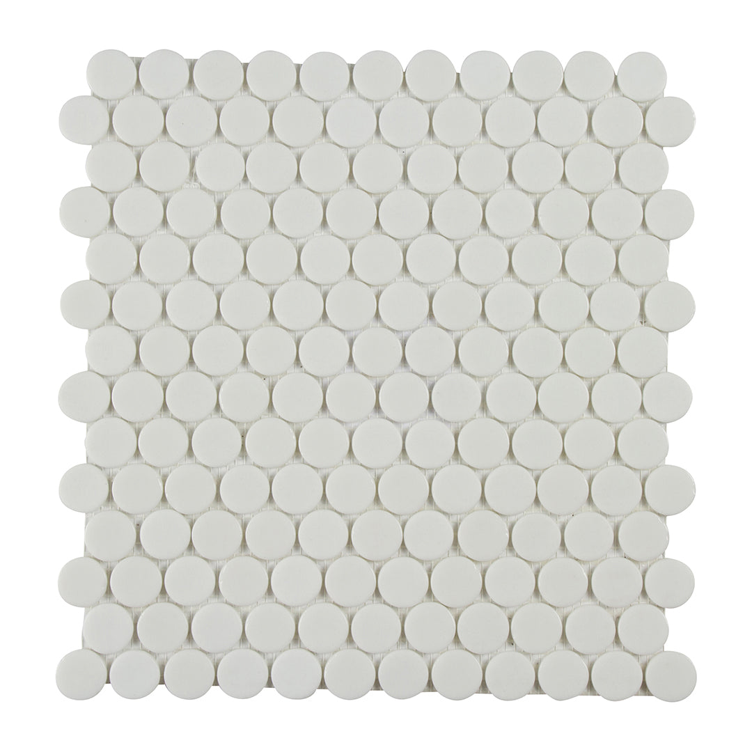Pop Culture Circle Mosaic 12X12 White Textured