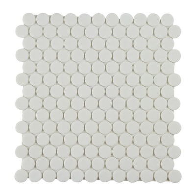 Pop Culture Circle Mosaic 12X12 White Textured