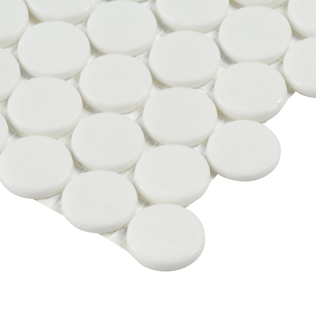 Pop Culture Circle Mosaic 12X12 White Textured