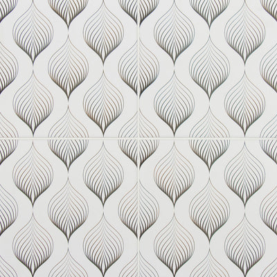 Pop Culture Feathers Square 8X8 Black/White Matte