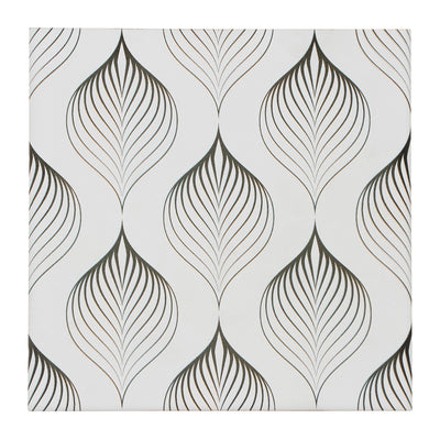 Pop Culture Feathers Square 8X8 Black/White Matte