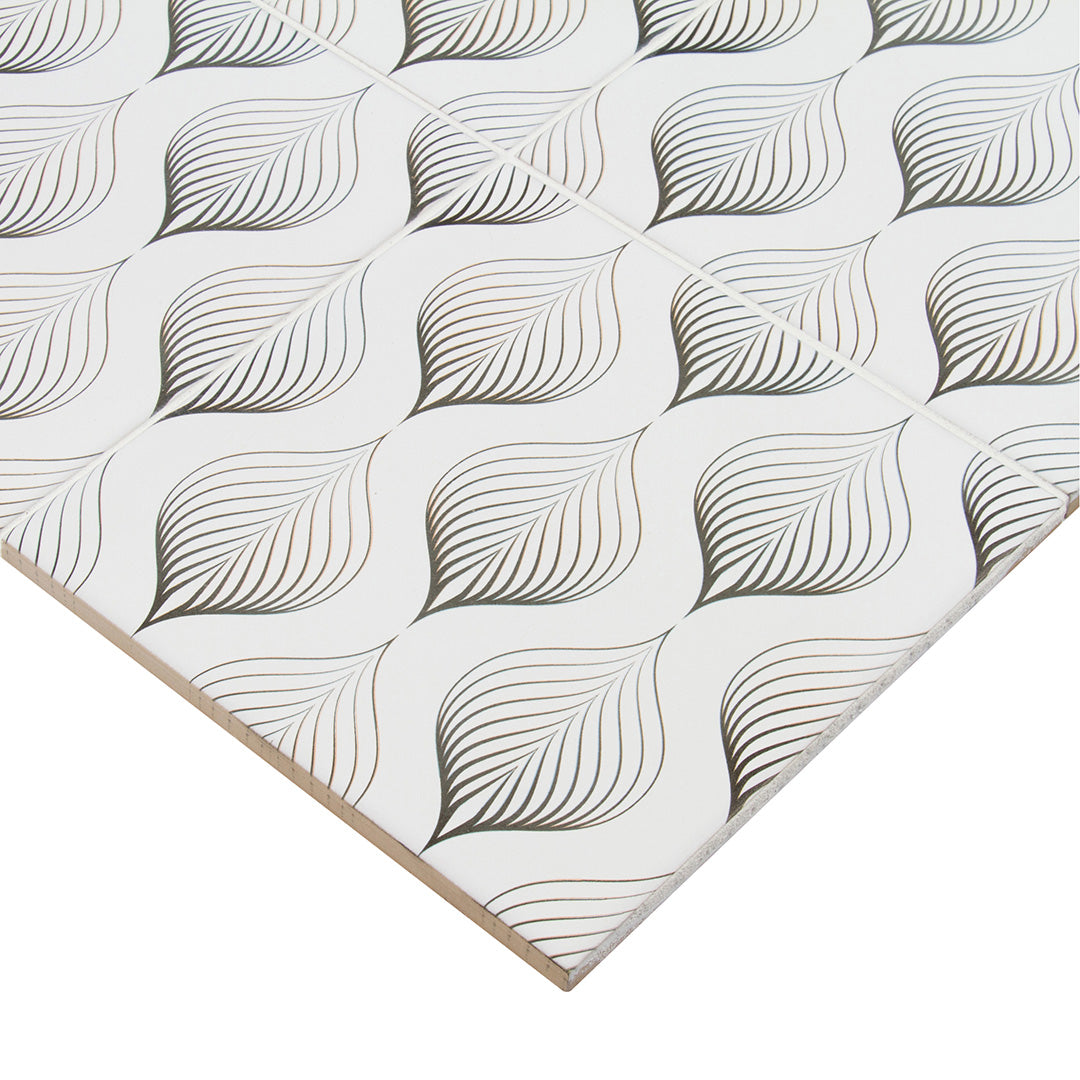 Pop Culture Feathers Square 8X8 Black/White Matte
