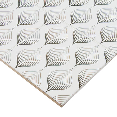 Pop Culture Feathers Square 8X8 Black/White Matte
