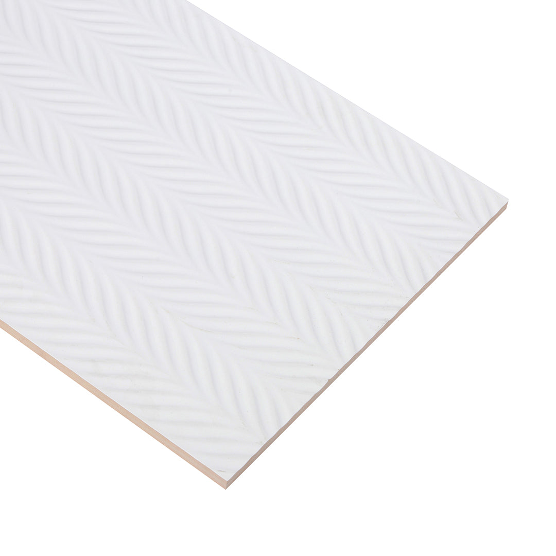 Pop Culture Plume Rectangle 16X48 White Matte