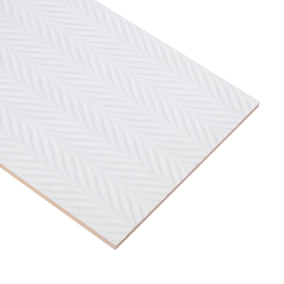 Pop Culture Plume Rectangle 16X48 White Matte