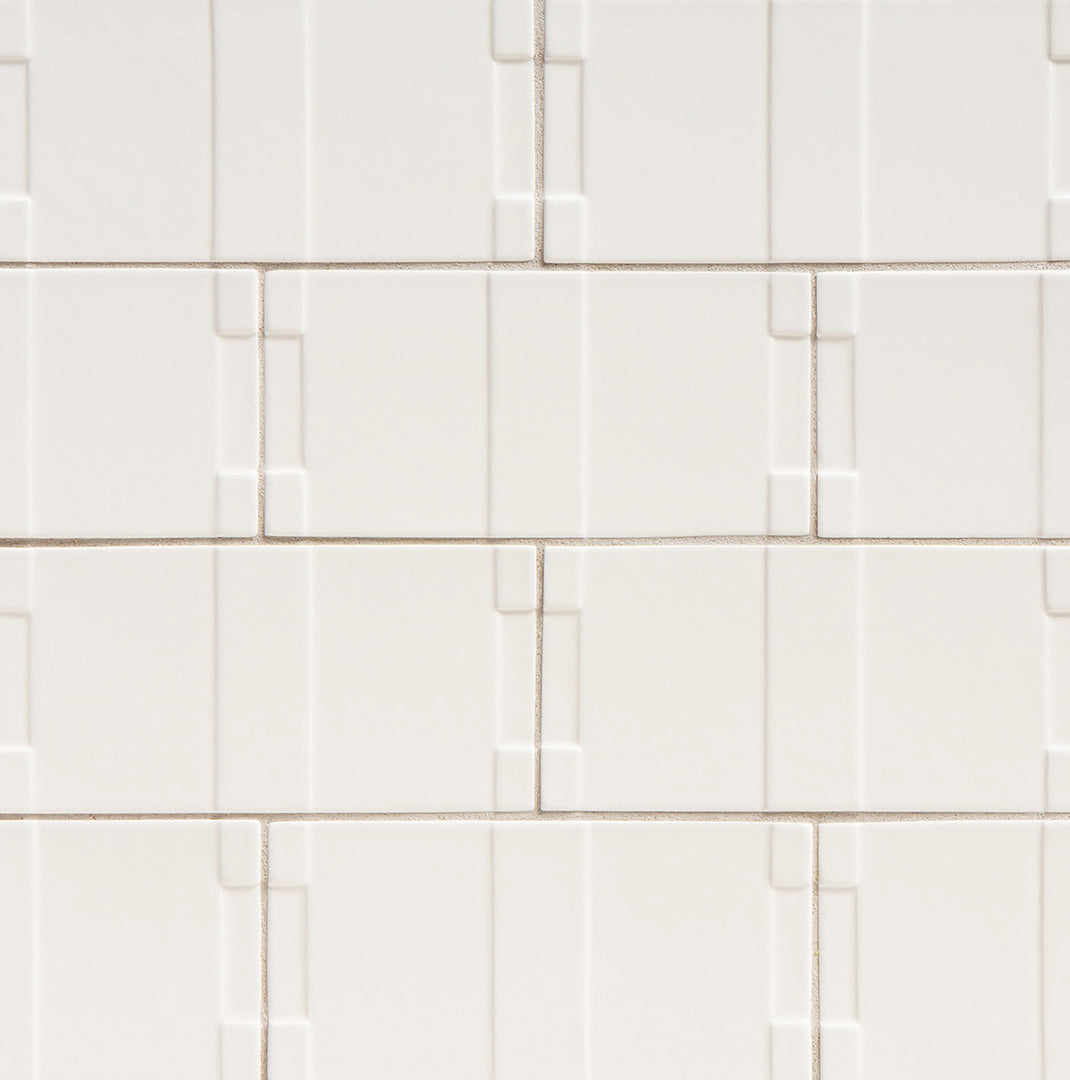 Robert A.M. Stern Collection Otto Rectangle 3X6 Snow Matte