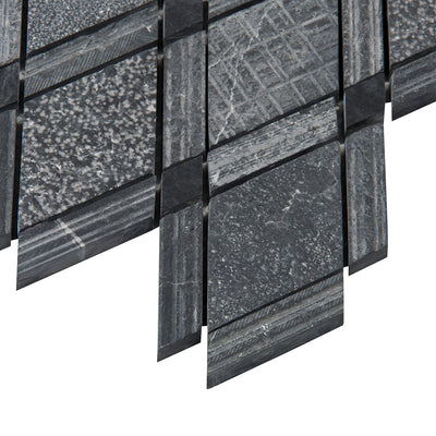 Shift Paragons Mosaic 12X12 Charcoal Textured