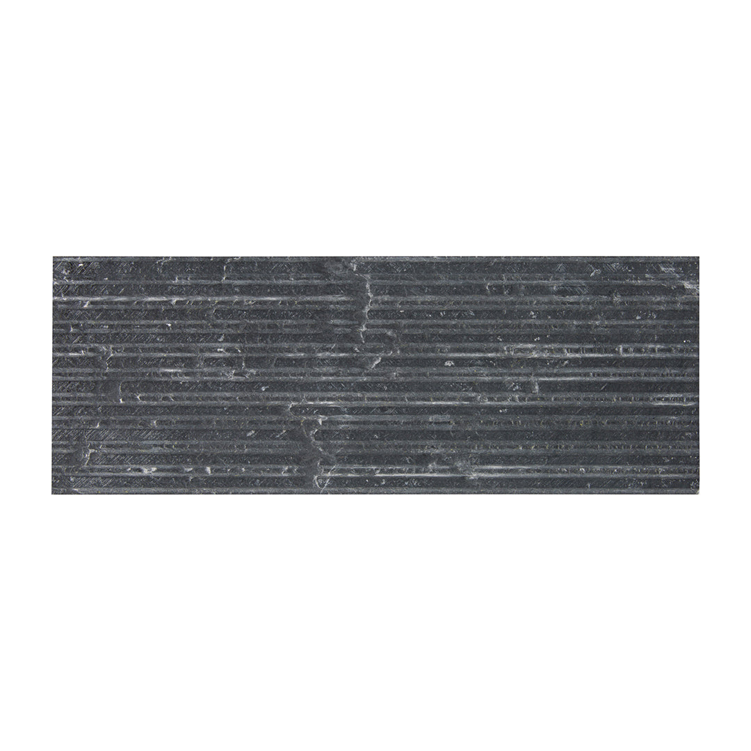 Shift Rake Rectangle Mosaic 3X8 Charcoal Textured