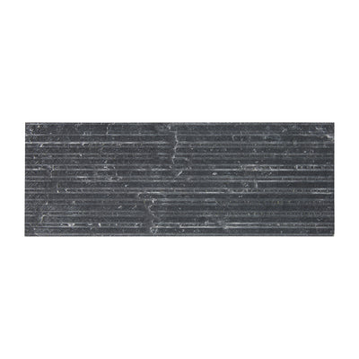 Shift Rake Rectangle Mosaic 3X8 Charcoal Textured