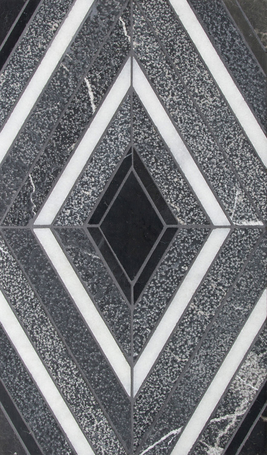 Shift Solitaire Mosaic 12X12 Charcoal/White Textured