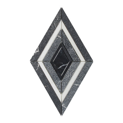 Shift Solitaire Mosaic 12X12 Charcoal/White Textured