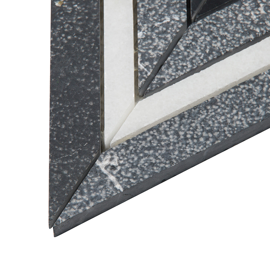 Shift Solitaire Mosaic 12X12 Charcoal/White Textured