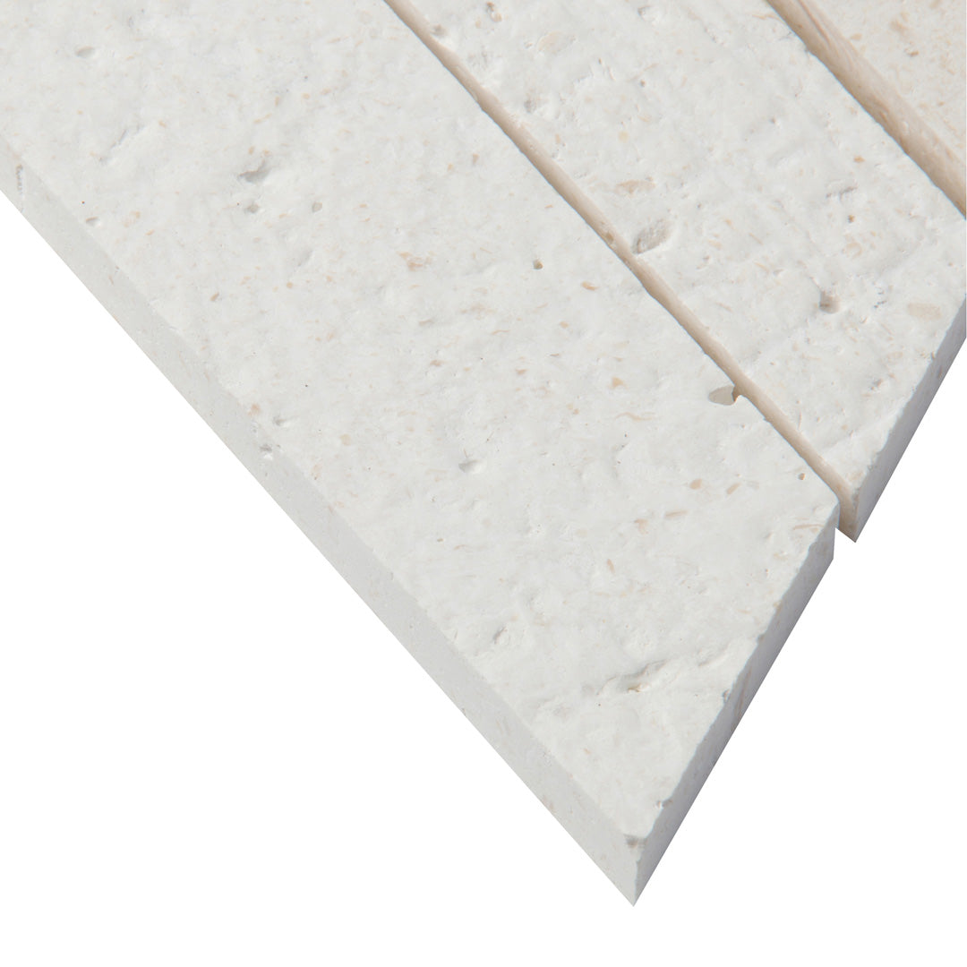 Shift Chevron Mosaic 8-1/4X7-5/8 Cream Textured
