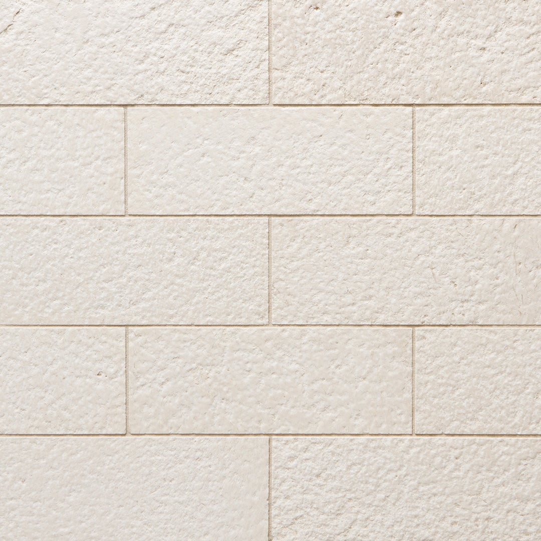 Shift Hammer Rectangle Mosaic 3X8 Cream Textured