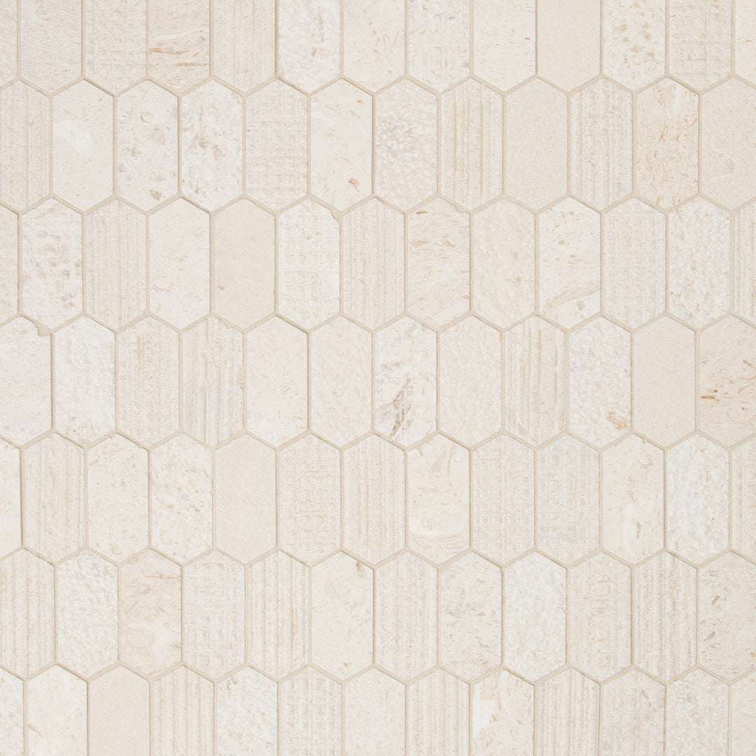 Shift Picket Mosaic 13X13 Cream Textured