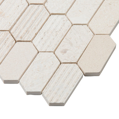 Shift Picket Mosaic 13X13 Cream Textured