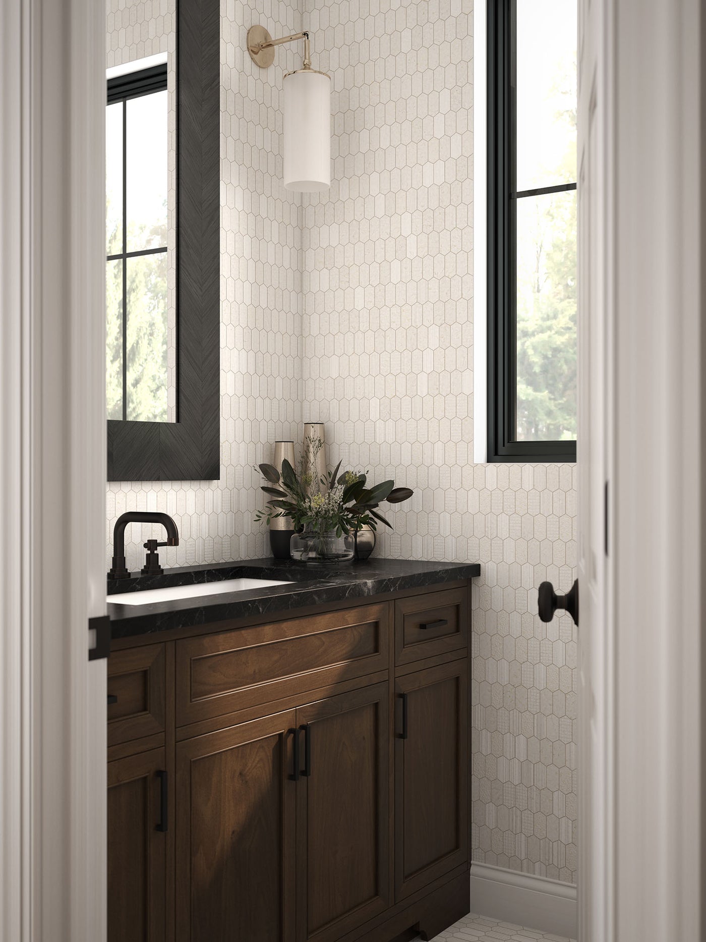 Shift Picket Mosaic 13X13 Cream Textured