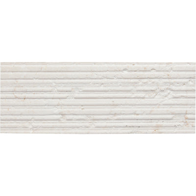Shift Rake Rectangle Mosaic 3X8 Cream Textured
