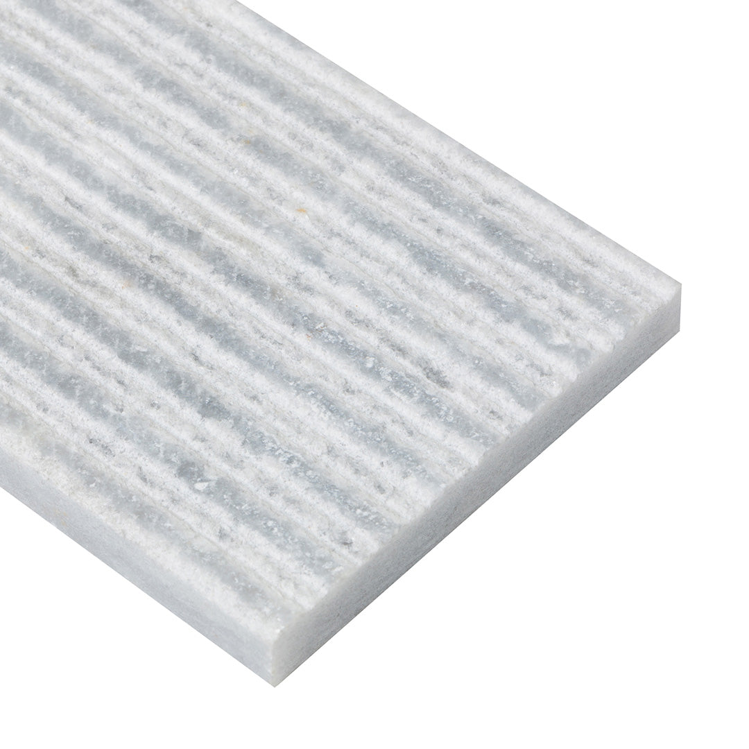 Shift Rake Rectangle Mosaic 3X8 Grey Textured