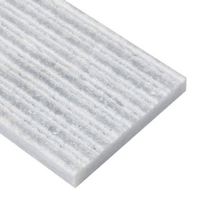Shift Rake Rectangle Mosaic 3X8 Grey Textured