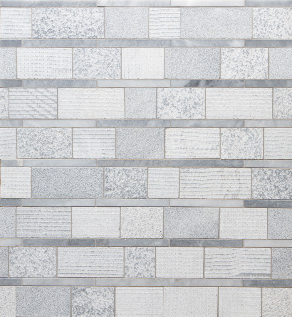 Shift Mosaic 13-1/8X12-1/8 Grey Textured