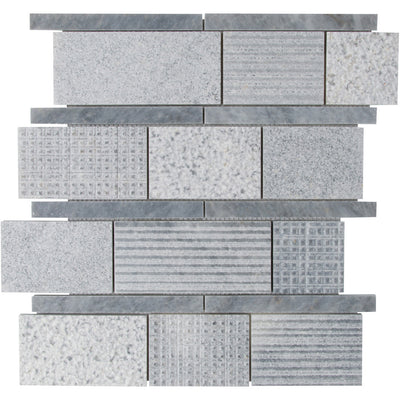 Shift Mosaic 13-1/8X12-1/8 Grey Textured