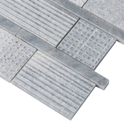 Shift Mosaic 13-1/8X12-1/8 Grey Textured