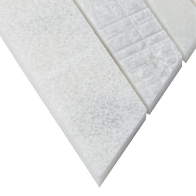 Shift Chevron Mosaic 8-1/4X7-5/8 White Textured